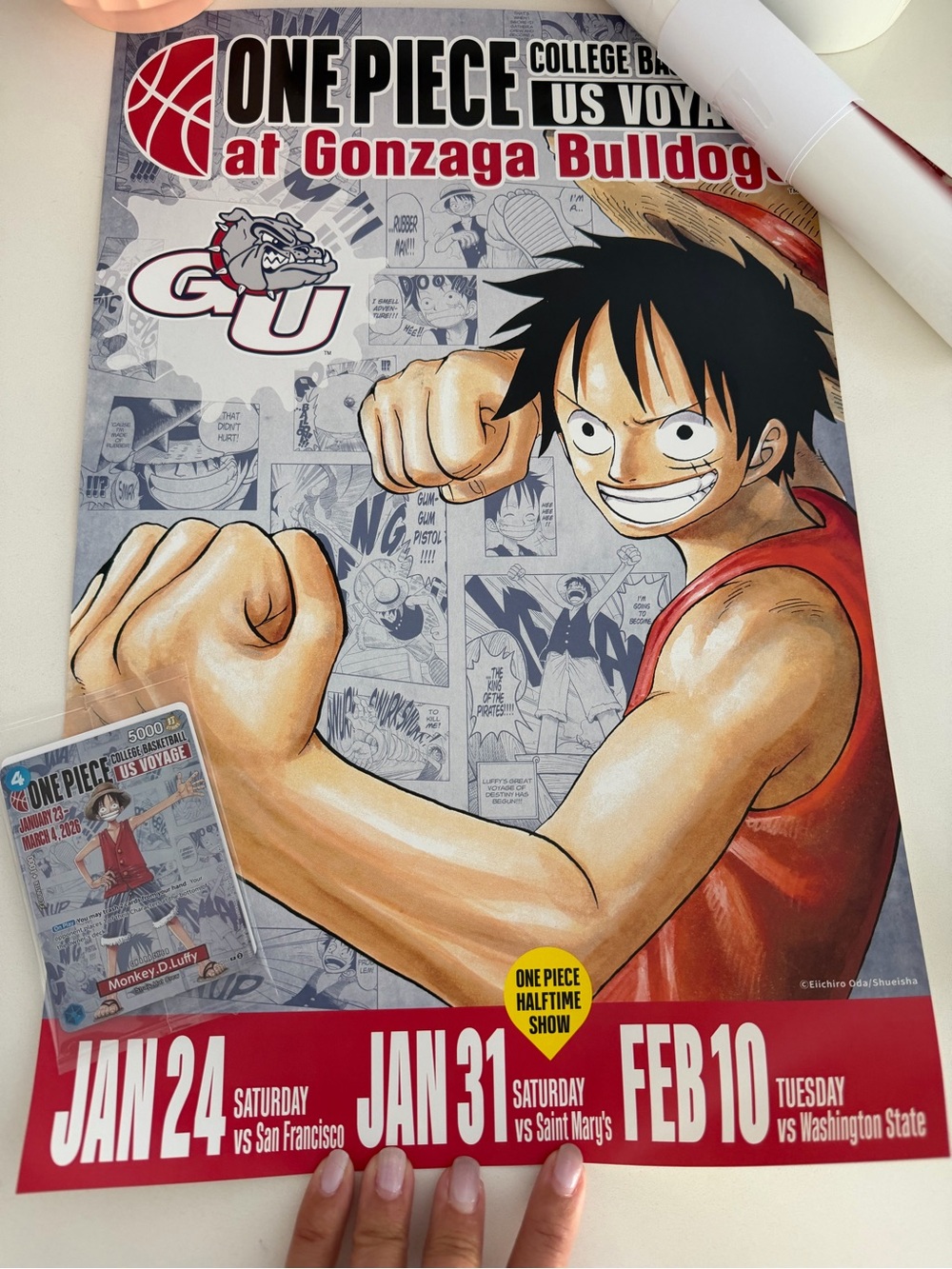 Onepiece Gonzaga Bulldogs Poster & trading card